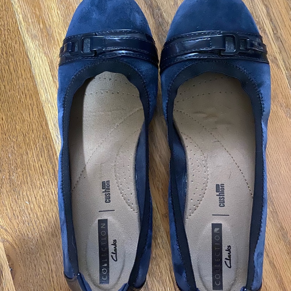 Clark’s navy shoes